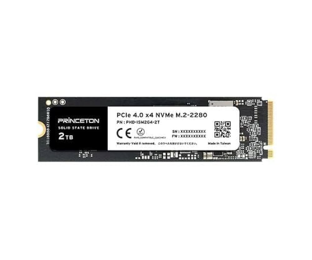 Amazon | プリンストン NVMe対応内臓SSD 2TB PHD-ISM2G4-2T